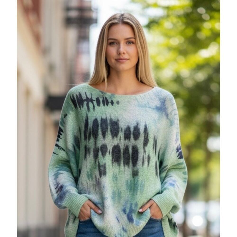 Bella Amore Italian‎ Knit Sweater, Women's M/L, Long Sleeve Tie Dye